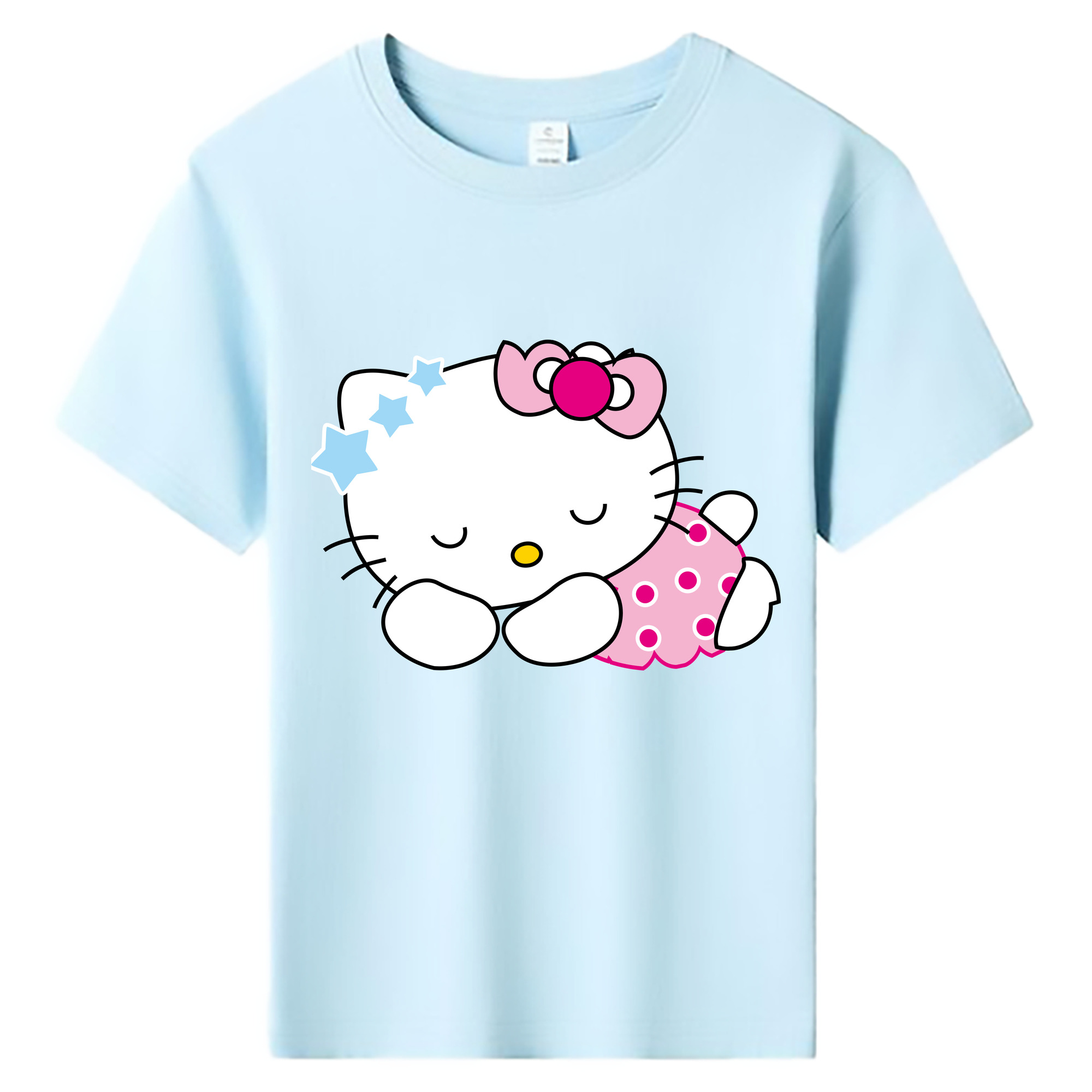 （画像用） Hello Kitty ハローキティ 綿100％キッズTシャツ（フロントプリント）